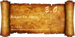 Bayerle Oguz névjegykártya